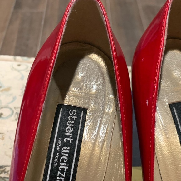 Vintage Stuart Weitzman Red Patent Stilettos Sz 9M - Picture 2 of 8